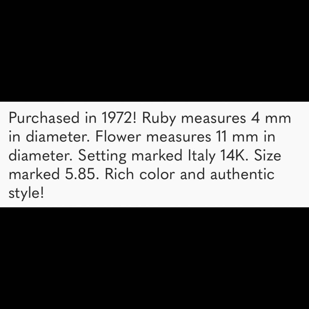 Ruby 14k ring - Picture 4 of 4